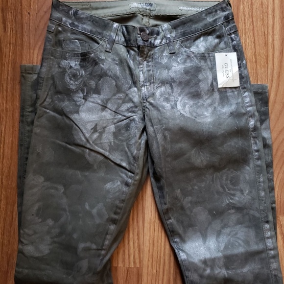 GUESS WOMENS  BRITTNEY SKINNY ANKLE COATED JEAN - Picture 5 of 7